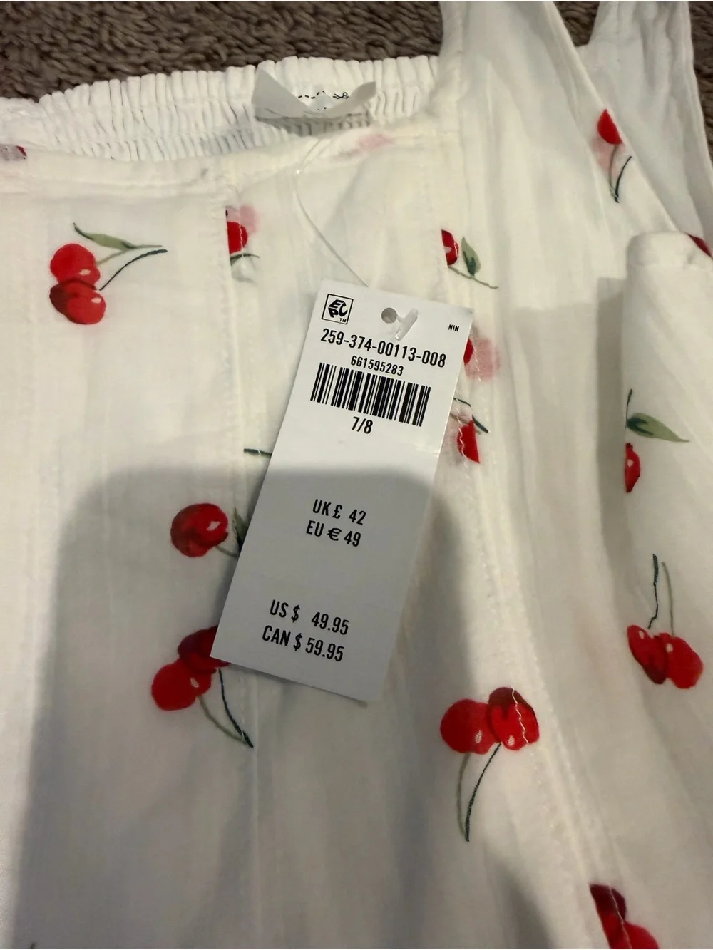 abercrombie kids White Cherry-Print Sundress